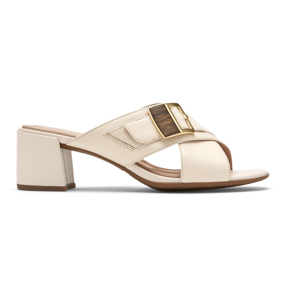 Sandali Rockport Donna - Total Motion Alaina Buckle Slide - Beige - VDIZACU-23